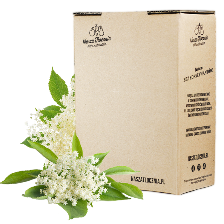 Niskosłodzony syrop z kwiatów czarnego bzu od Naszej Tłoczni