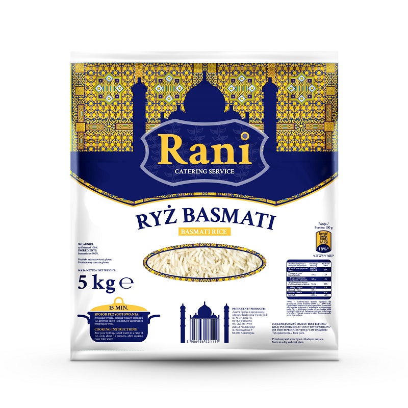 Ryż Basmati Rani 5 kg - doskonały wybór dla profesjonalistów